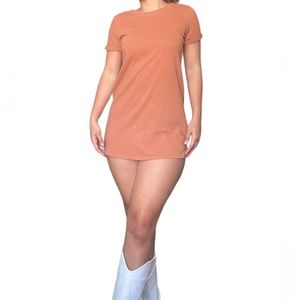 Forever 21 basic burnt orange t shirt dress